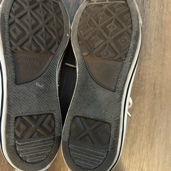 CONVERSE ALL STAR WHITE CUSTOMIZED using CRYSTALS Wedding Or For Fun Shoe Size 9 - Picture 8 of 13